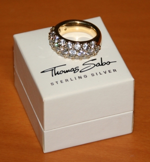 Ring - Größe 60 - Silber 925 - vergoldet - von THOMAS SABO Bild 1