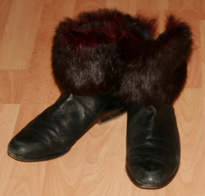 Schwarze Stiefeletten - Größe 5 bzw. 38 - Leder - Stiefel- Schuhe Bild 4
