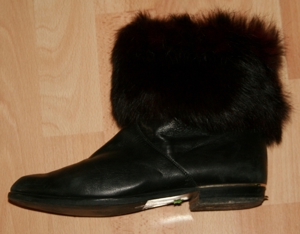 Schwarze Stiefeletten - Größe 5 bzw. 38 - Leder - Stiefel- Schuhe Bild 5