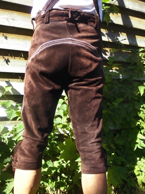 Wildleder Trachten Hose mit Trägern Größe: M siehe Maße Bild 3