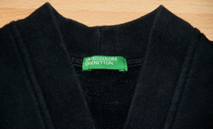 Schwarze Weste - Größe 116 - 122 - Jacke - von BENETTON Bild 2