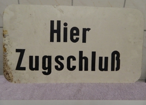 Sammler Eisenbahnfreunde: Zuglaufschild, Schild Zugschluß Bild 8