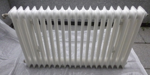 Rippenheizkörper Gusseisen 19 Rippen B x T x H ca. 90 x 11 x 60 cm weiß Heizung Radiator