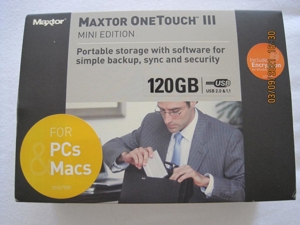 Festplatte MAXTOR ONE TOUCH III, 120 GB Bild 1