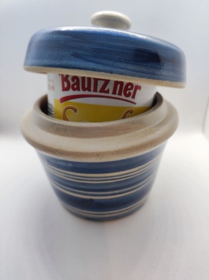 Bautzner Senftopf Keramik gruen incl. Bautzener SenfBecher Bild 8