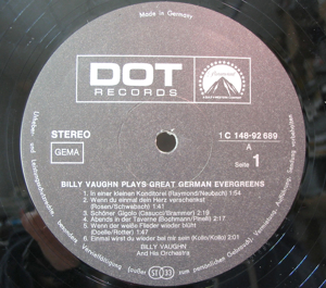 Billy Vaughn plays great German Evergreens - 2 LPs - Vinyl Schallplatte - C148-92689 690 Bild 4