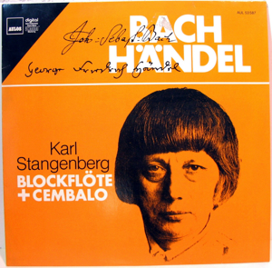 Karl Stangenberg Blockflöte + Cembalo - J.S. Bach - G.F. Händel - Vinyl Schallplatte - 1979