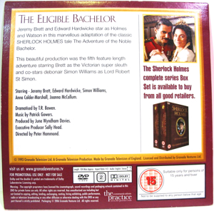 Sherlock Holmes - The Eligible Bachelor - Promo DVD - Jeremy Brett - nur Englisch Bild 2