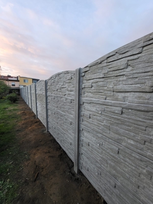 40m Betonzaun inkl Montage Sichtschutz Zaun besser als Doppelstabmattenzaun Bild 6