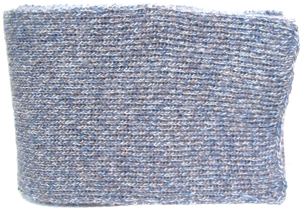 Schal - reine Wolle - taubenblau-grau-natur meliert - gestrickt - Handarbeit - NEU Bild 4