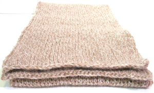Schal - reine Wolle - beige-creme meliert- gestrickt Handarbeit - Länge: 100cm - NEU Bild 4