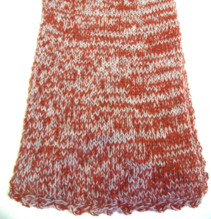 Schal - reine Wolle - rostbraun-grau meliert - gestrickt - Handarbeit - NEU Bild 5