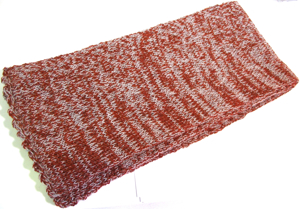 Schal - reine Wolle - rostbraun-grau meliert - gestrickt - Handarbeit - NEU Bild 1