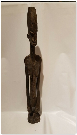Dogon Statue Holz weiblich Ahnen Figur Mali Afrika KUNST Antik 87 cm Bild 4