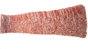 Schal - reine Wolle - rostbraun-grau meliert - gestrickt - Handarbeit - NEU Bild 4