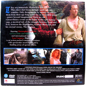 Highlander - Christopher Lambert, Sean Connery - Promo DVD - nur Englisch Bild 2