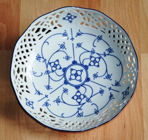 Dekoration - Schüssel - 19 cm - Form Marienbad - Ingres Weiß Bild 4