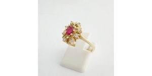 Ring Gelbgold Brillant Rubin Edelstein Diamant 585er / 14 kt Bild 10
