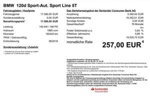 BMW 120 d Sport Line Lim. 5-trg. (F20) Bild 4