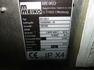 Gastro Topfspülmaschine Haubenspülmaschine Spülstraße Meiko DV 200.2 B Bild 11