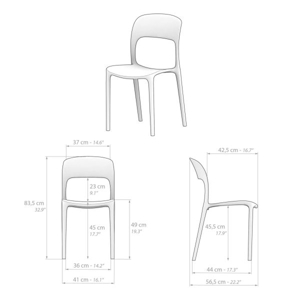 Zwei Stühle "Amanda" stapelbar Schwarz NEU Bild 2