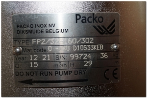 Packo FP232-160302 Edelstahl Kreiselpumpe Centrifugal Pump lebensmittelpumpe Bild 8