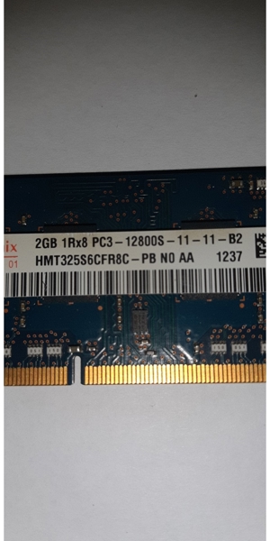 RAM2GB 1Rx8 DDR3-1600 RAM PC3-12800S-11-11-B2Notebook Arbeitsspeicher gebraucht, guter Zustand,100% Bild 1