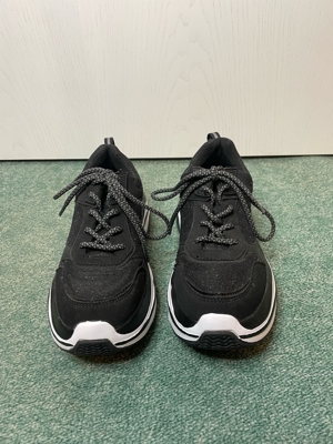 Schwarze Schuhe/Sneaker mit Glitzer, Venice, Größe 33, wie neu Bild 3