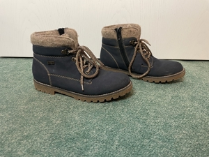 Rieker gefütterte Stiefel/Stiefeletten für Mädchen, Größe 34, blau