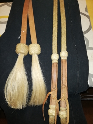 Western-Show-Zügel, Zweiohr-Zaum mit Horsehairtassel neu