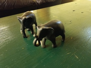 Elefanten Holz Bulle Kuh Bild 5