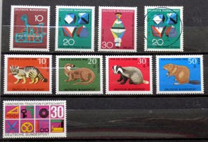 Briefmarken: BRD 1968-1969  Einzelmarken und Sätze 