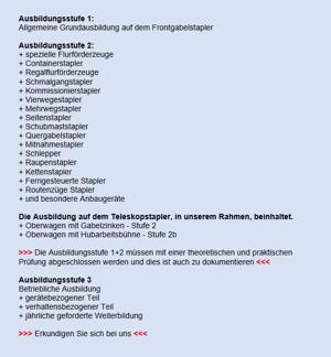 Günzburg 2024 Staplerlehrgang, Staplerschein, Abseilschulung vom Hochregalstapler Bild 3