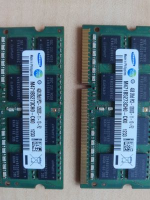 2x 4GB Samsung DDR3 SODIMM RAM 1333 Mhz