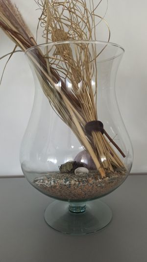 Vase Deko Glas H.32cm Fuß.14cm Hals.18cm, ohne Inhalt Bild 3