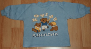 SET - Blaues Sweatshirt & Hose - Größe 68 - 2teilig - "Bären" Bild 3