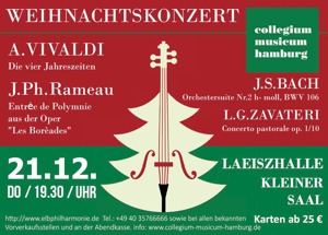 Weihnachtskonzert "Die vier Jahreszeiten" Collegium Musicum Hamburg 21.12.2023 Laeiszhalle, kl. Saal Bild 2