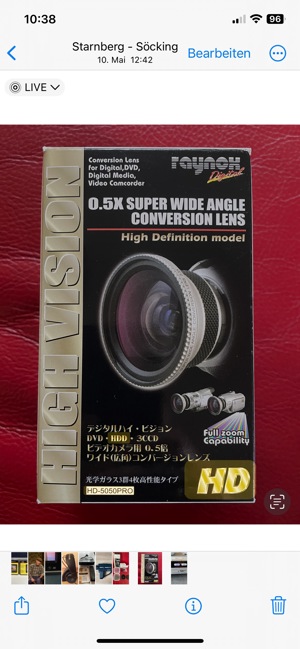 Raynox HD-5050 PRO 0,5x Weitwinkel -Vorsatz