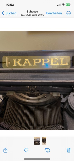 Schreibmaschine KAPPEL schwarz antik Deko Bild 2