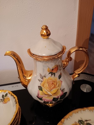 Kaffeeservice Porzellan 22 Karat Gold Bild 2