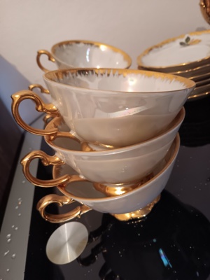 Kaffeeservice Porzellan 22 Karat Gold Bild 3