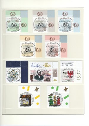 Bund Briefmarken Sammlung Jahrgang 1995   1999 komplett gestempelt Bild 2