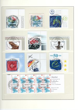 Bund Briefmarken Sammlung Jahrgang 1995   1999 komplett gestempelt Bild 10
