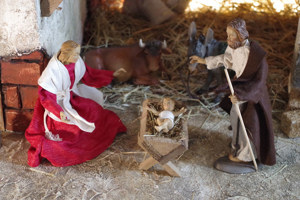 Einmalige, große Weihnachtskrippe   Unikat; Handarbeit Bild 2