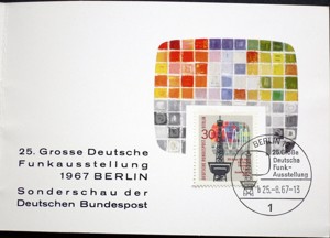 Briefmarken: Berlin 1967 Klappkarte Funkausstellung 