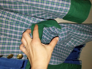 Reitjacket in grün-blau-weiß-kariert, Gr. 42 Bild 6