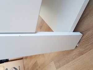 Couchtisch Wohnzimmertisch mit 2 Schubladen + 1 Einlegeboden, weiß mit Sonoma Eiche L90xB90xH46cm Bild 6
