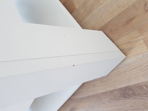 Couchtisch Wohnzimmertisch mit 2 Schubladen + 1 Einlegeboden, weiß mit Sonoma Eiche L90xB90xH46cm Bild 8