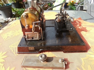 Doppelzylinder Märklin Dampfmaschine 41607 von 1909 mit original HOLZKISTE Bild 5