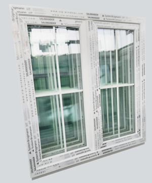 Kunststofffenster auf Lager abholbar 120x120 cm 2flg mit Sprossen Bild 1